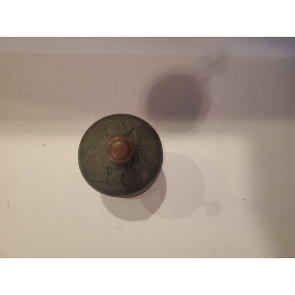 Vintage Sunflower Floral Design Brass Store Service Counter Hotel Bell..ITALY - Picture 2 of 6